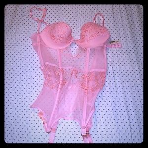 VS bright peach lingerie NWT